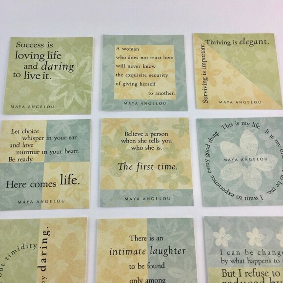 Maya Angelo Quote Cards Junk Journaling Supplies Scrapbook Ephemera Pack 12 mq - Picture 9 of 10